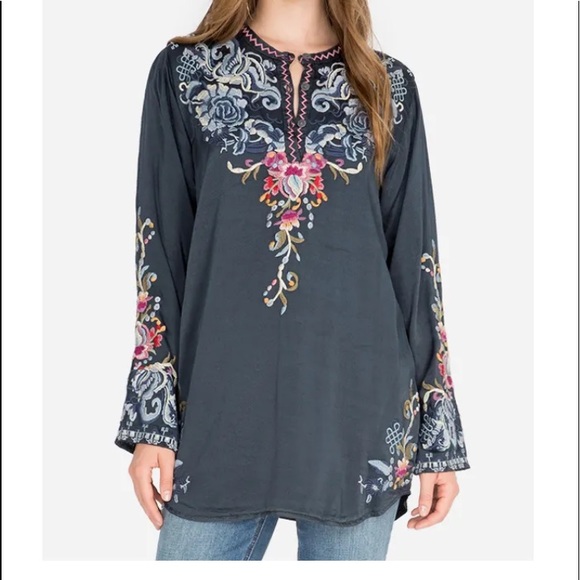 Johnny Was Esta satin blouse size XXL style #B16919-9 - Picture 1 of 16